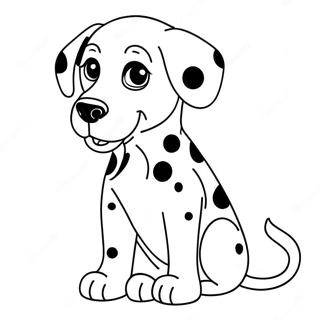 Halaman Mewarna Anak Anjing Dalmatian 100036-38706