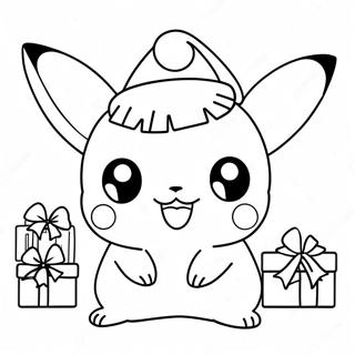 Pikachu Krismas Halaman Mewarna