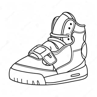 Halaman Mewarna Sneakers Yeezy Yang Keren 100268 38889