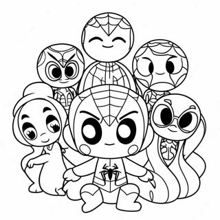 Halaman Mewarna Spidey Dan Rakan Rakannya Yang Menakjubkan 101136-39566