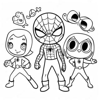 Halaman Mewarna Spidey Dan Rakan Rakannya Yang Menakjubkan 101136-39567