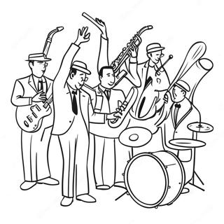 Halaman Mewarna Persembahan Kumpulan Jazz 101164 39593