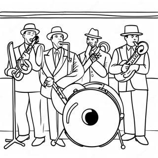 Halaman Mewarna Persembahan Kumpulan Jazz 101164 39596