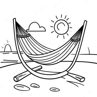 Halaman Mewarna Hammock Santai Di Pantai 101190-39614