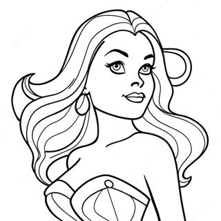 Halaman Mewarna Jessica Rabbit Dengan Rambut Merah Panjang 101244-39661