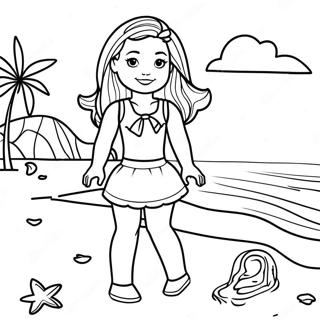 Halaman Mewarna Barbie Chelsea Di Pantai 101421 39911