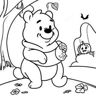 Halaman Mewarna Winnie The Pooh Halloween 101495-39956