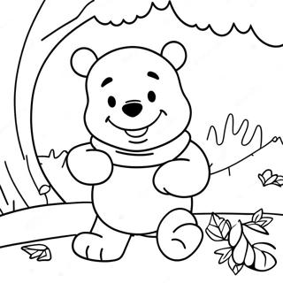 Halaman Mewarna Winnie The Pooh Dalam Kostum Menyeramkan 101496-39957