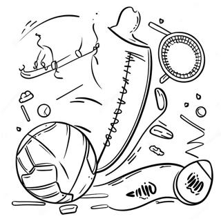 Halaman Mewarna Aktiviti Sukan K 12 Yang Mengujakan 101525-39989