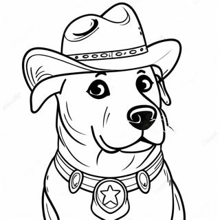 Sheriff Labrador Halaman Mewarna