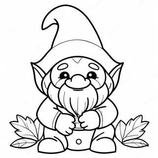 Halaman Mewarna Gnome Halloween 101754-40153