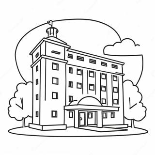 Halaman Mewarna Bangunan Hospital Yang Berwarna Warni 101809 40209