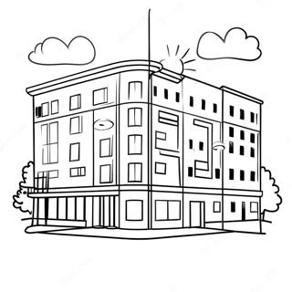 Halaman Mewarna Bangunan Hospital Yang Berwarna Warni 101809 40211