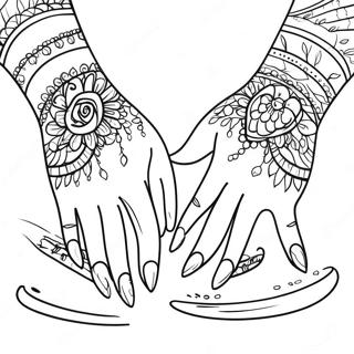 Halaman Mewarna Manikur Perancis Yang Fancy 102324-40610