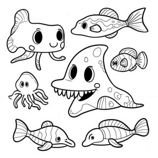 Halaman Mewarna Fosil Makhluk Laut Purba 102349 40625