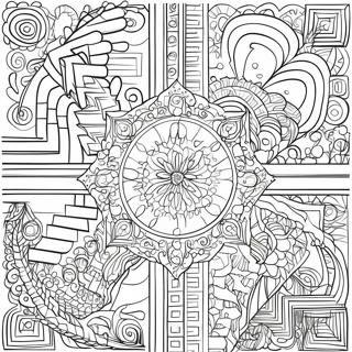 Halaman Mewarna Grid Misteri Yang Rumit 102734-40923