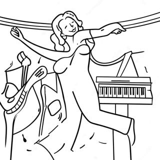 Halaman Mewarna Persembahan Muzik Kemenangan 102814-40992