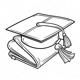 Halaman Mewarna Topi Graduasi Dan Diploma 102992-41119