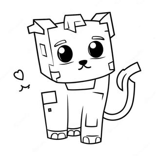 Halaman Mewarna Kucing Minecraft Yang Ceria 103072-41185