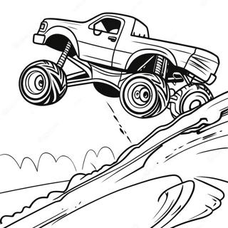 Halaman Mewarna Trak Monster Pantas Memecut Di Litar Tanah 10323-1181