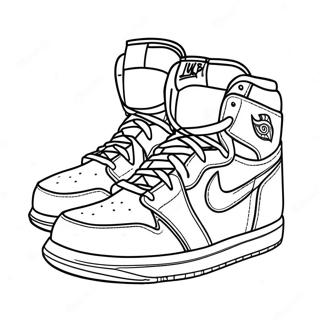 Halaman Mewarna Jordan 1 Tinggi 103249-41323