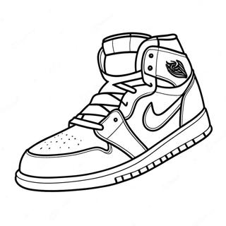 Halaman Mewarna Reka Bentuk Jordan 1 Berwarna Warni 103250-41325