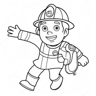 Halaman Mewarna Fireman Sam Dalam Aksi 103300-41359