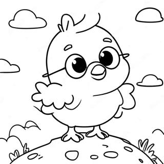 Halaman Mewarna Chicken Little Dan Langit Yang Berwarna Warni 103765-41729