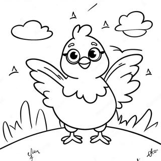 Ayam Kecil Halaman Mewarna