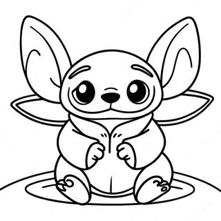 Stitch Dan Baby Yoda Halaman Mewarna