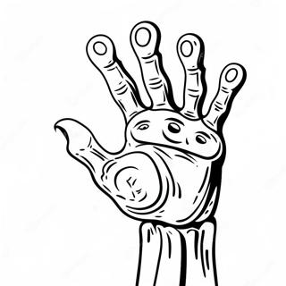 Tangan Zombie Muncul Dari Darah Halaman Mewarna 104175 42044