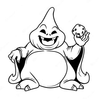 Halaman Mewarna Oogie Boogie Dengan Dadu 104511-42309