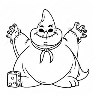 Halaman Mewarna Oogie Boogie Dengan Dadu 104511-42310