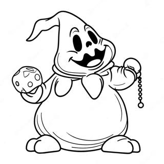 Halaman Mewarna Oogie Boogie Dengan Dadu 104511-42311