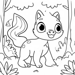 Halaman Mewarna Haiwan Hutan Yang Ceria 104535 42321