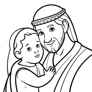 Halaman Mewarna Bayi Musa Dengan Puteri Firaun 104562-42349