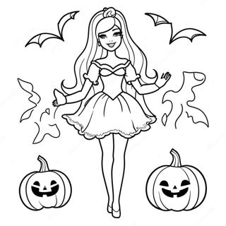 Halaman Mewarna Barbie Halloween 104712-42455