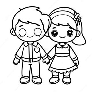 Halaman Mewarna Budak Lelaki Dan Perempuan Yang Kreatif 105230-42882