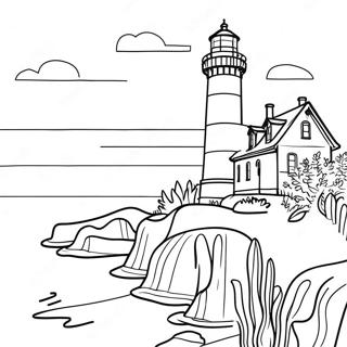 Halaman Mewarna Rumah Api Michigan Yang Menawan 105357-42978