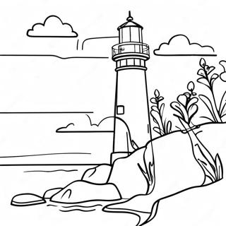 Halaman Mewarna Rumah Api Michigan Yang Menawan 105357-42980