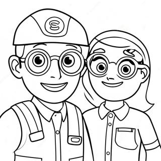 Blippi Dan Meekah Halaman Mewarna