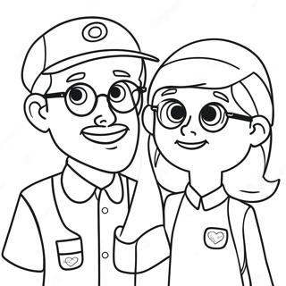 Halaman Mewarna Blippi Dan Meekah 105587-43148