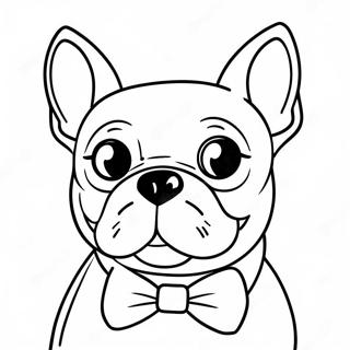 Halaman Mewarna Boston Terrier Dengan Dasi 105641-43202
