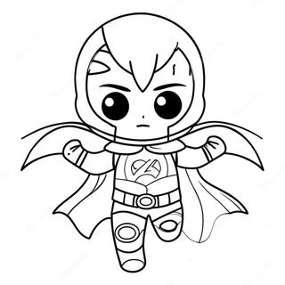 Halaman Mewarna Anime Boy Dalam Kostum Superhero 105821 43333