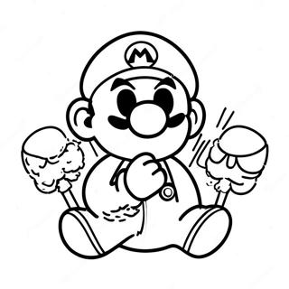 Mario Power Ups Halaman Mewarna