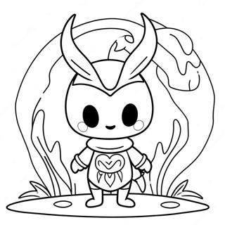 Halaman Mewarna Watak Hollow Knight Yang Menawan 105924-43415