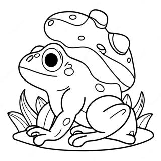 Halaman Mewarna Katak Dan Cendawan 106000-43467