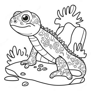 Halaman Mewarna Salamander Terperinci Di Habitat 106131-43579