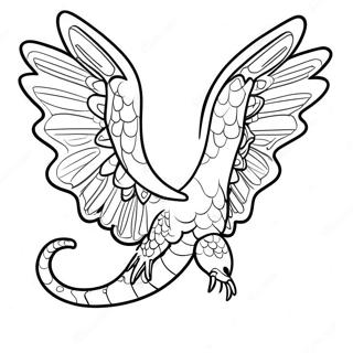 Halaman Mewarna Sayap Api Rainwing Ceria 106286-43697