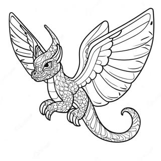 Halaman Mewarna Sayap Api Rainwing Anggun 106287 43701